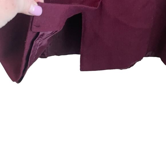 Harve Bernard Women Sheath Wool Dress 10 Maroon Sleeveless Workwear Career Chic - Picture 5 of 10